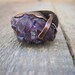 Amethyst copper ring