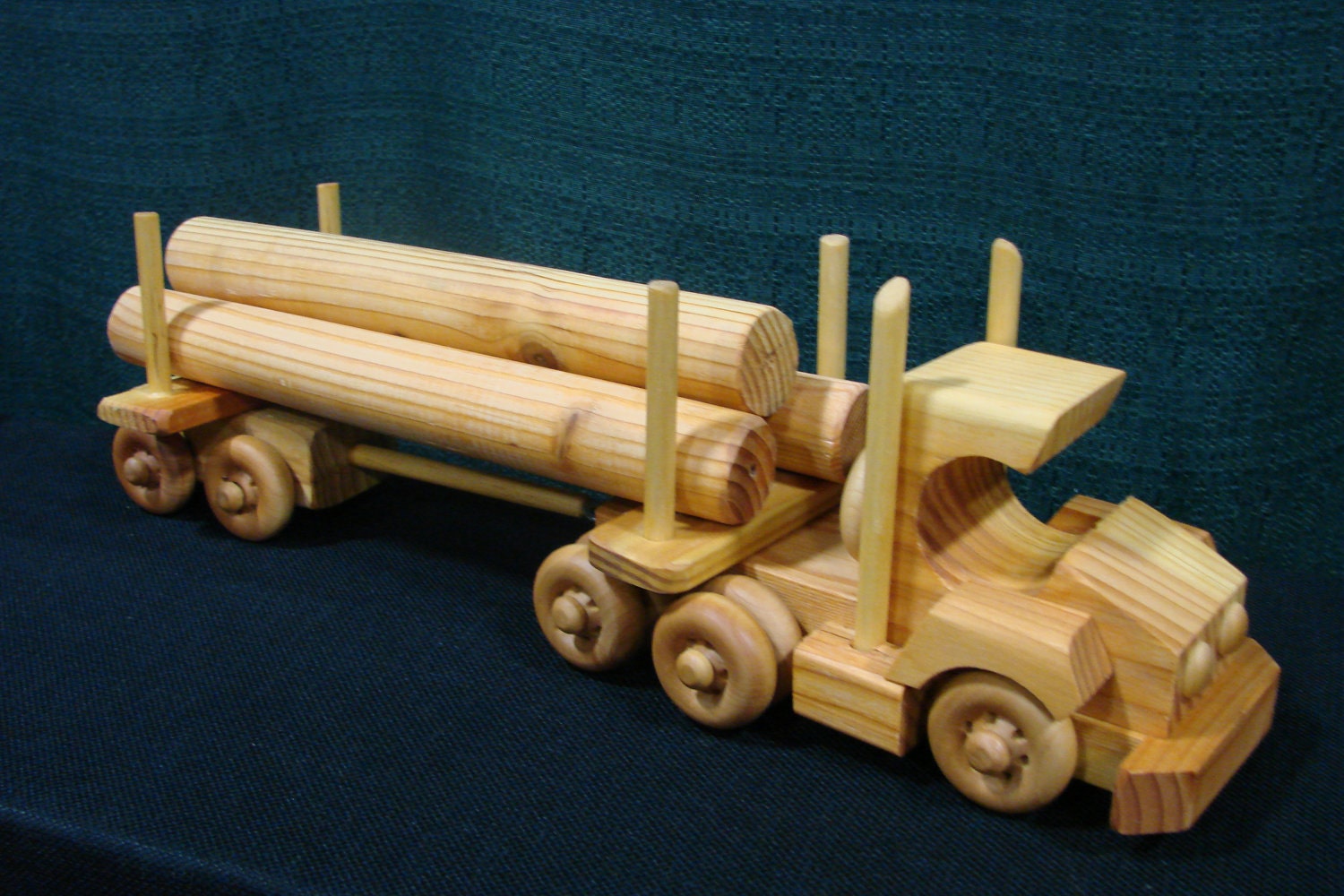 wooden log truck