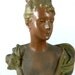Spelter Art Nouveau Bust Statue- Spelter Statue Art Nouveau Woman
