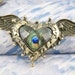 heart peacock wing fly necklace angel retro vintage antique brass chain pendant charm ON0053