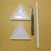 Decoden Tools: Pincers Tweezers Nippers, Cabochon Pencil Pen Pick Up, & Plastic Storage Plates Triangle -PW-