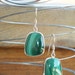 Malachite and Sterling Silver Dangle Earrings