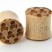 00G Skull & Crossbones Branded Javanese Coffeewood Plugs Organic Body Piercing Jewelry 00 Gauge