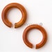 Pair 0G Mahogany Chang Wood Hoops Gauged Plugs Body Piercing Jewelry Earrings 0 gauge