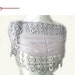 ON SALE French Lilac Color Recycled Organic Cotton Lace Scarf-Grey Lavender-Bridal Bridesmaids Pastel