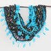 Summer Sale Charcoal Lace Scarf Bleu de France