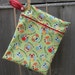 Reusable Zipper Waterproof Wet Bag for Diapers or Swim - Small Size - Owl Print