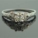 Antique Engagement Ring - 18k White Gold and Diamond Ring