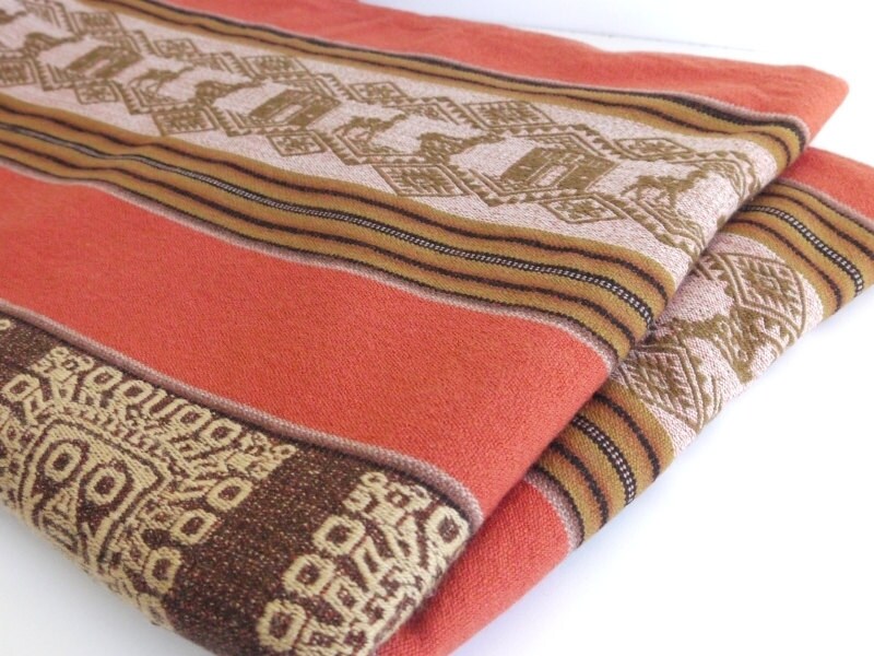 Vintage Tribal Blanket Tribal Textile Reversible Wool