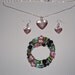 Beautiful Pink Hearts Jewelry Set OOAK