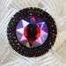 Vintage Weiss PIn, Faceted, Circular Shaped with Aurora Borealis colors
