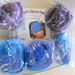5 Fiber Sampler, Hand Dyed Spinning Fiber tops, Blue Lagoon