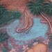 Vintage Tropical Scene Bowl - 1958 Multi Products USA - Made from Syroco Type Wood