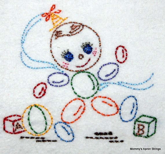 Vintage Bead Toy Machine Embroidery Design by MommysApronStrings