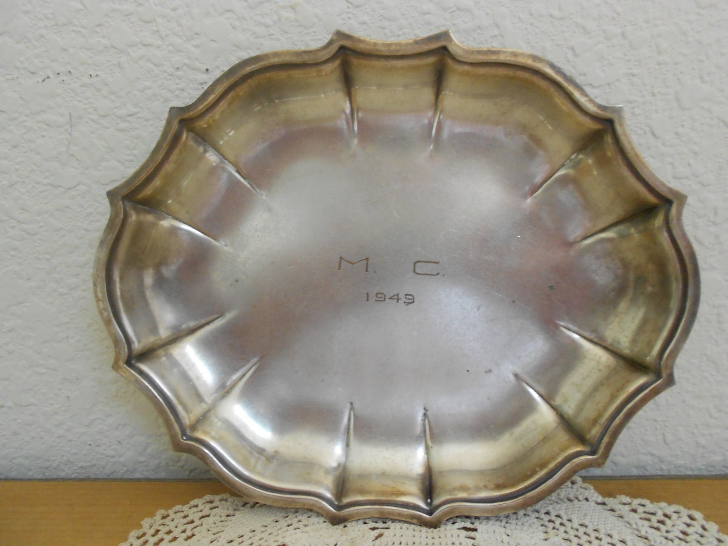 Chippendale Silver Tray / International Silver Co. 1949