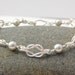 Silver Knot Bracelet with Gray Pearls - Wedding Bridesmaid Bridal Bracelet - Tie The Knot