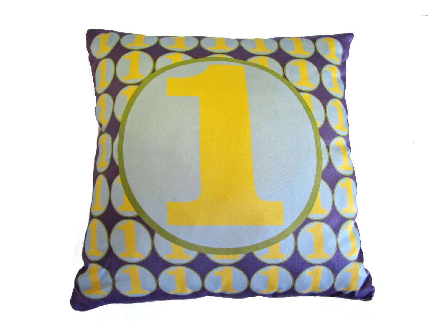SALE Monogram Number Pillow Decorative Pillow retro by numpillows