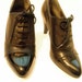 Clearance 22.00 Vintage leather black lace up shoes size 8