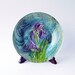Iris Flowers Decorative Decoupage Glass Plate