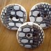 Honeycomb textured porcelain buttons.XL buttons.Focal Buttons.