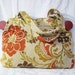 Summer SALE - Vintage Floral Carpet Bag - Red Purse - Fall Fashion - Large Handbag - Shoulder Bag
