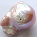 1 HUGE Nucleated Freshwater Flameball Pearl - Focal Bead - AA Quality - Fully Drilled - Iridescent Silver Platinum Lavender Rainbow