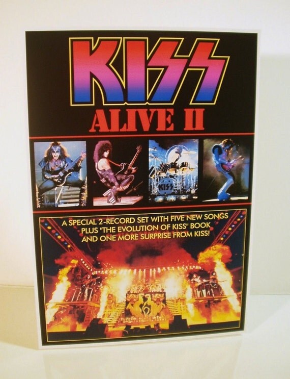 KISS ALIVE II Promo Ad Stand-Up Display 6 by kiss76 on Etsy