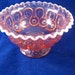 SALE - Beautiful Pink Opalescent Moon and Star Glass Bowl - FREE SHIPPING