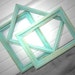 5x7 FRAME COLLECTION - Set of Three Little Rustic Aqua Mint 5 x 7 Frames