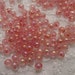 Bubbles... Transparent Coral Pink, 1/8" (3mm) Acrylic Beads with an AB Finish - about 230 beads