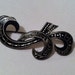Sterling Scroll Motif signed AMITA Vintage Japan