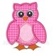 Baby Owl Applique Machine Embroidery Design Pattern Girl