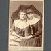 Nicely Posed Cabinet Card of Two Girls Under a Lace Parasol