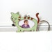 Cat Photo Vintage Keychain Bag Charm