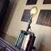 Vintage Wine Bottle Lamp - Table Lamp - Industrial Lighting - Steampunk Furniture - Pipes Fixture