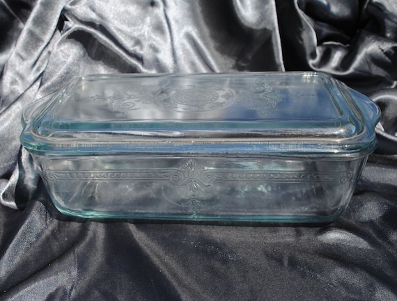 Fire King Philbe Sapphire Blue Loaf Pan/Refrigerator Dish with