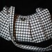 Houndstooth Pleated Black and White Bag/Purse/shoulder bag