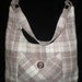 Hobo Bag/Purse/shoulder bag in Brown wool plaid