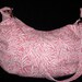 ON CLEARANCE. Pink & Ivory Slouchy Bag Purse in printed canvas, handmade handbag, shoulder bag
