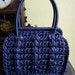 Vintage 1960s Italian Blue Straw Purse/Handbag with Gold-Tone Clasp and Feet SALE PRICE