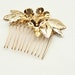 Gold flowers Bridal hair comb - 24k Gold plated - Victorian shabby chic vintage style