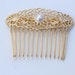 Gold plated lace Bridal hair comb with a pearl - Victorian shabby chic vintage style
