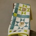 Lap Quilt, Twin Bed Coverlet, Bed Topper, Large Sofa Throw Blanket - Ivory, Teal, Chartreuse, Brown, Tan Ohio Star Quilt