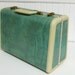 Vintage SMALL Bermuda Green Turquoise Marbled Samsonite Luggage Rectangular Suitcase - Vintage Travel Trailer and Home Decor