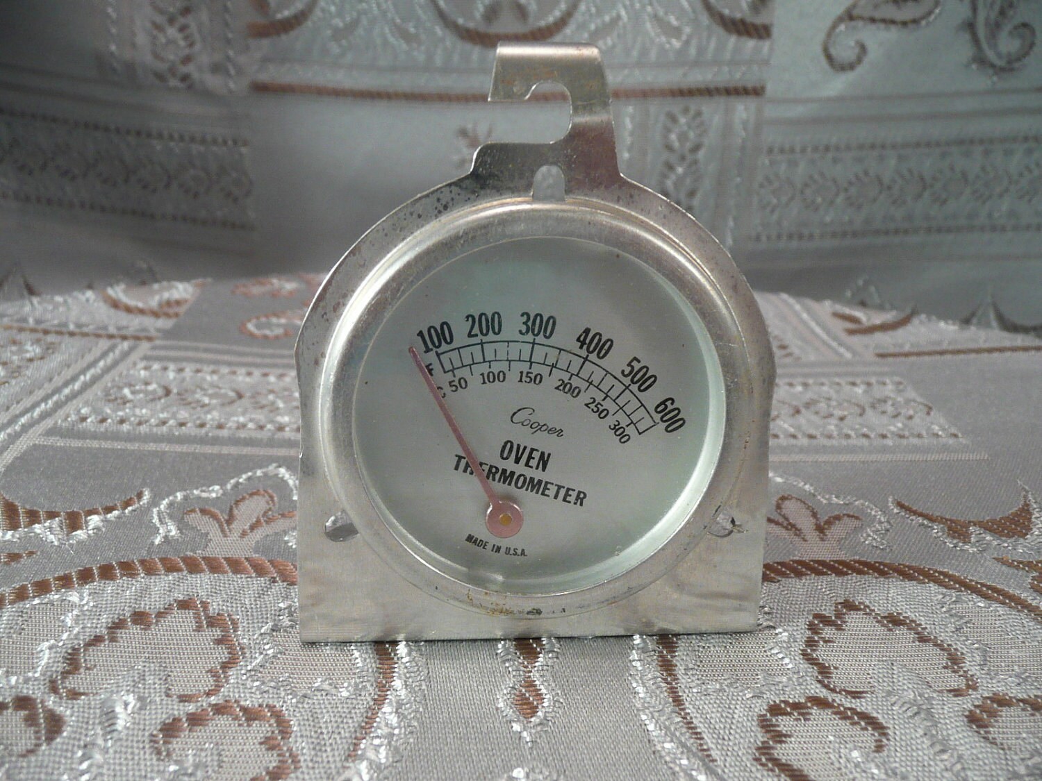 Vintage Oven Temperature Gauge Thermometer Glass Face