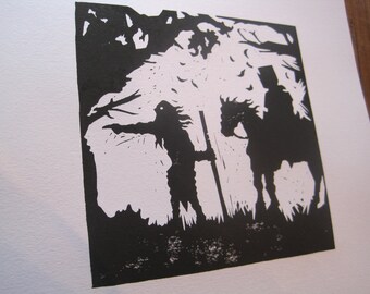St George and The Hermit - Silhouette Print
