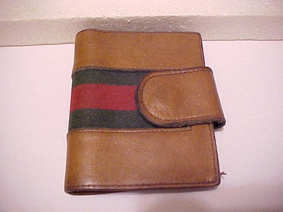 Vintage Authentic Rare GUCCI Womens Wallet Brown Leather and