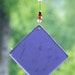 PURPLE DIAMOND, Recycled Beach Glass Wind Chime "One of a Kind" Sun Catcher, Stained Glass, Sea Glass, WindChimes