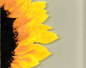Sunflower on Glass Tile