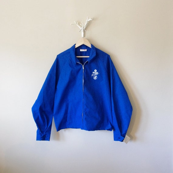 Vintage Men's Jacket in Blue with Mopar Logo XL